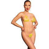 Chilirose - Cr 4898 Bikini Amarillo Lentejuelas Talla Única