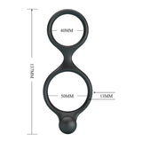 Crazy Bull - Florian Anillo Doble Para Pene Y Testículos Silicona Negro