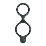 Crazy Bull - Florian Anillo Doble Para Pene Y Testículos Silicona Negro