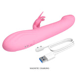 Pretty Love - Bella Vibrador Rabbit Con Estimulación Mariposa Y Led Rosa