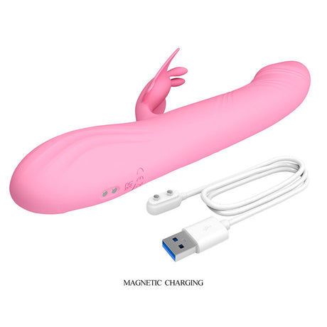Pretty Love - Bella Vibrador Rabbit Con Estimulación Mariposa Y Led Rosa