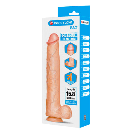 Pretty Love - Pat Dildo Realístico Flexible Con Ventosa Natural 40 Cm -ø- 6 Cm