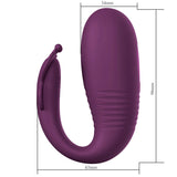 Pretty Love - Klay Vibrador Huevo Con Empuje App Control Morado