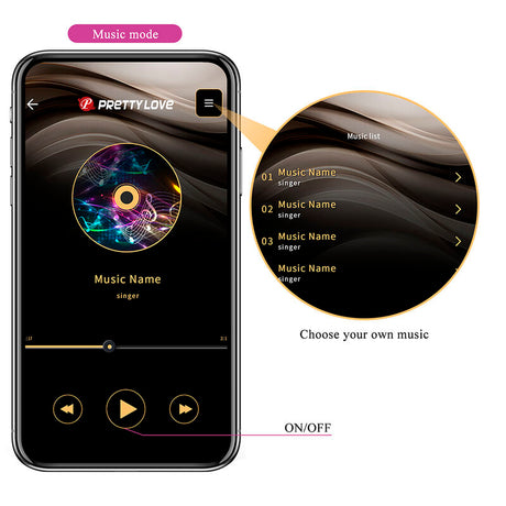 Pretty Love - Klay Vibrador Huevo Con Empuje App Control Morado