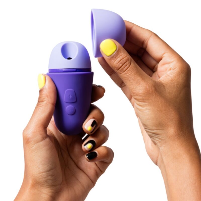 Romp - Free X Estimulador De Clítoris Con Tapa 10 Niveles Recargable Morado