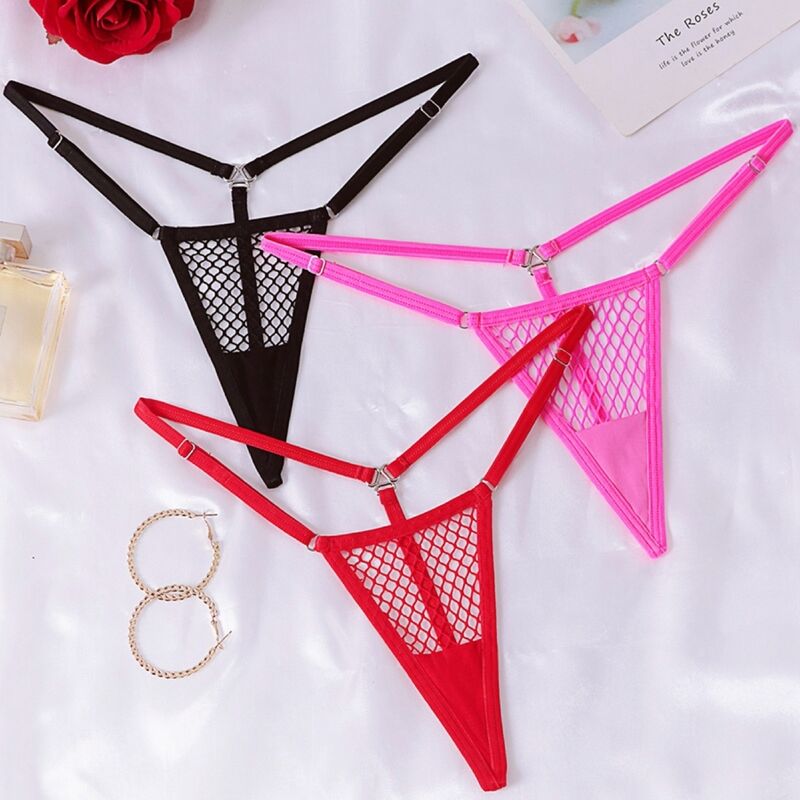 Chilirose - Cr 4856 Micro Tanga Rejilla Rosa Neón S/m