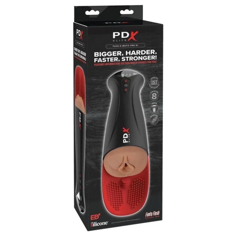 Pdx Elite - Masturbador Automático Fap-O-Matic Pro Xl Vibrador Marrón 34.9 Cm
