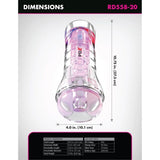 Pdx Elite - Masturbador Transparente Viewtube Xxl Led Stroker 27.3 Cm
