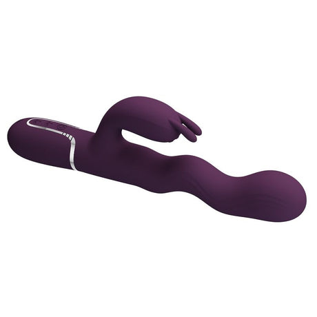 Pretty Love - Vibrador Rabbit Loursen Con Movimiento Oscilante Y 7 Vibraciones Recargable Usb Morado