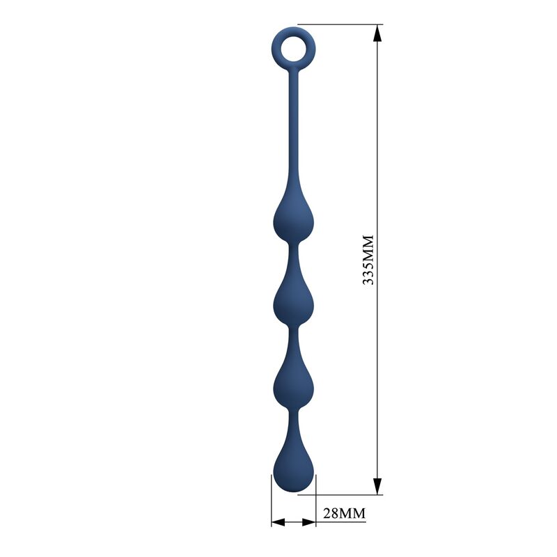 Mr Play - Bolas Anales Silicona Azul Talla M 33 Cm