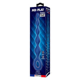 Mr Play - Bolas Anales Y Plug Anal Silicona Azul 20,4 Cm