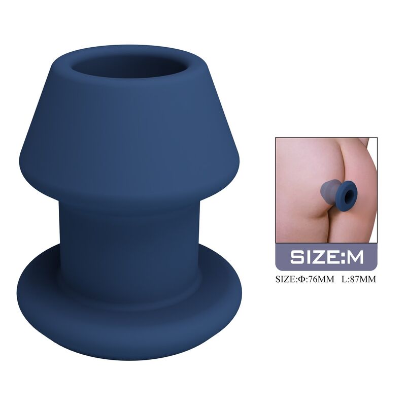 Mr Play - Jack Plug Anal Hueco Silicona Azul Talla M