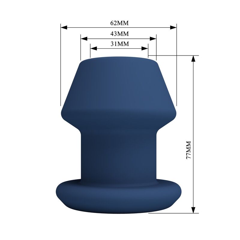 Mr Play - Jack Plug Anal Hueco Silicona Azul Talla S