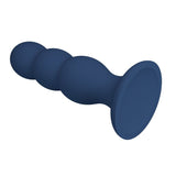 Mr Play - Plug Anal Con 3 Bolas Metálicas Y Ventosa Azul