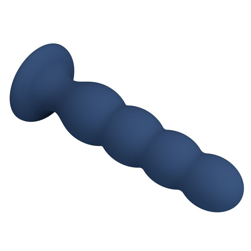 Mr Play - Plug Anal Con 4 Bolas Metálicas Y Ventosa Azul