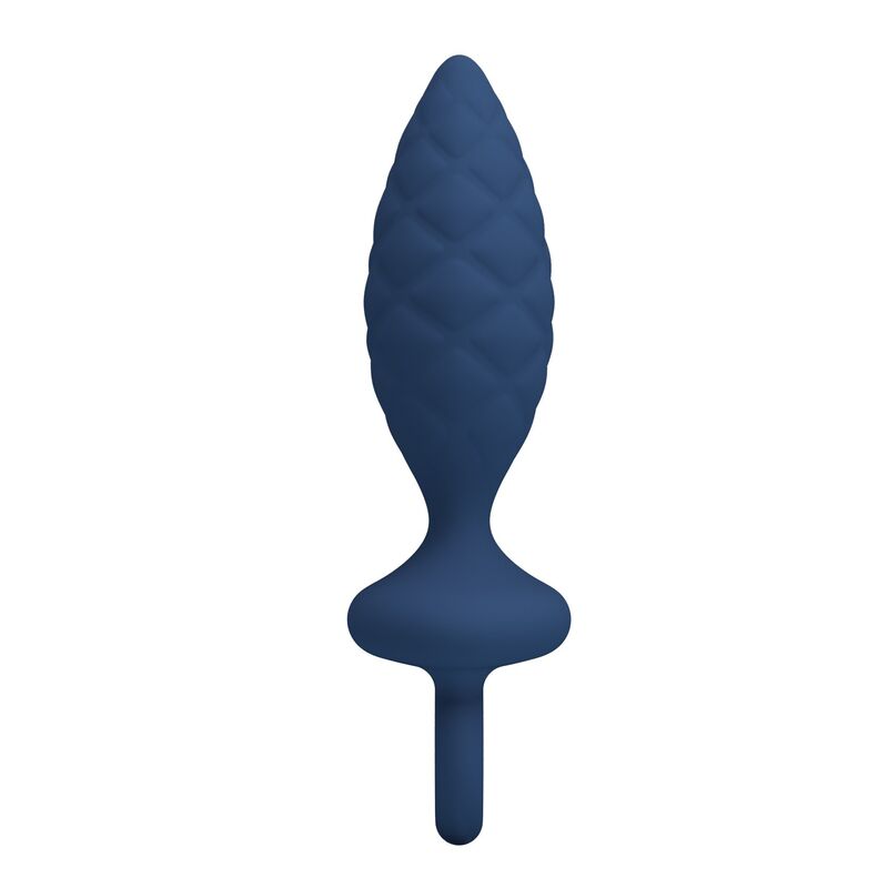 Mr Play - Plug Anal Texturizado Con Anilla Azul L