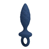 Mr Play - Plug Anal Texturizado Con Anilla Azul M