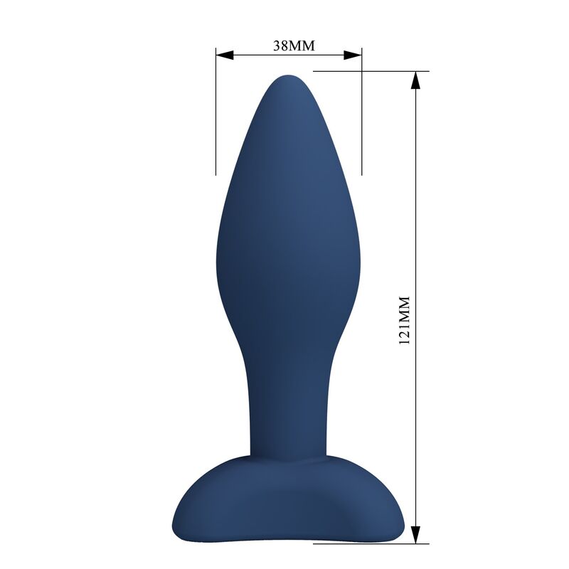Mr Play - Plug Anal Cónico Silicona Azul L