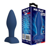 Mr Play - Plug Anal Cónico Silicona Azul S