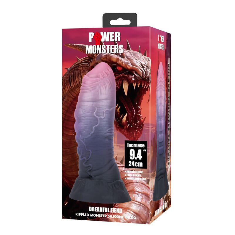 Power Monsters - Dreadful Fiend Dildo Bicolor 24 Cm Ø 6 Cm