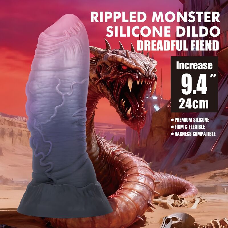 Power Monsters - Dreadful Fiend Dildo Bicolor 24 Cm Ø 6 Cm