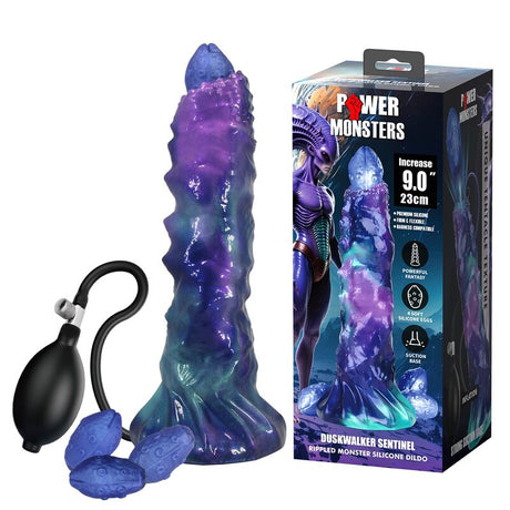 Power Monsters - Duskwalker Sentinel Dildo Hinchable Fantasía Tricolor 23 Cm Ø 5 Cm