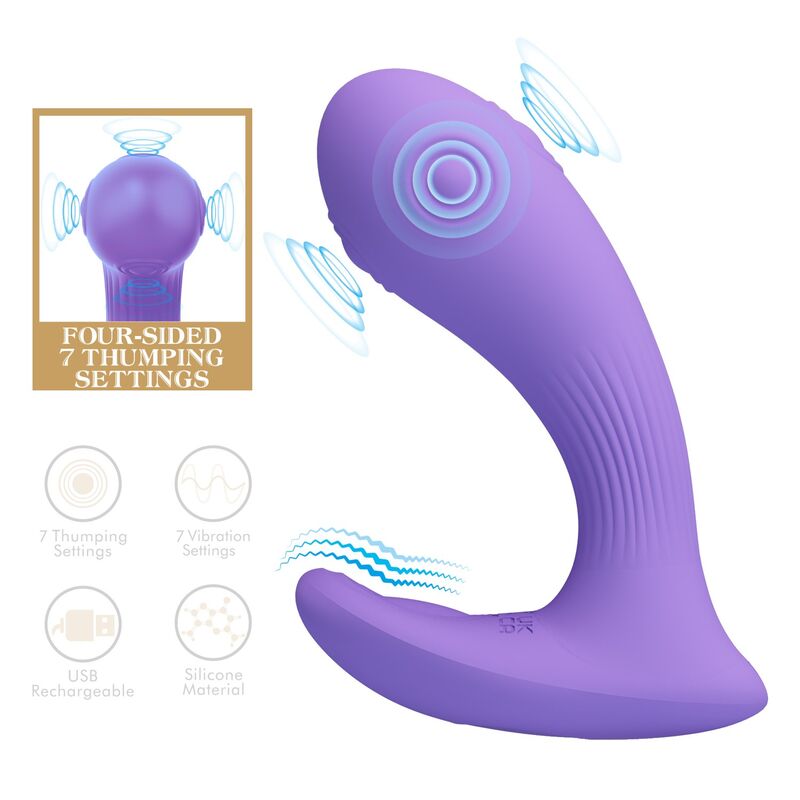 Pretty Love - Andromeda Vibrador De Doble Estimulación Recargable Morado