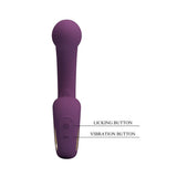 Pretty Love - Brynnlee Vibrador Con Estimulador Oral Recargable 10 Vibraciones Y 5 Funciones De Lamido Morado