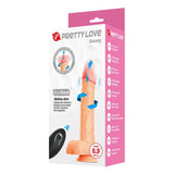 Pretty Love - Davey Dildo Vibrador Con Empuje Y Rotación Control Remoto 22,5 Cm Ø 4,8 Cm Color Natural