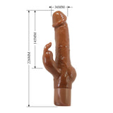 Pretty Love - Ellison Vibrador Rabbit Realístico 22,6 Cm Ø 4,2 Cm Color Marrón