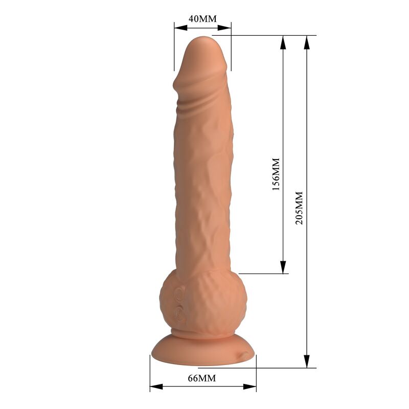 Pretty Love - Eren Dildo Vibrador Con Empuje 20,5 Cm Ø 4,5 Cm Color Natural