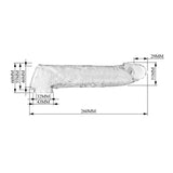 Pretty Love - Funda Extensora Para Pene Ajustable 26 Cm Ø 4 Cm Color Transparente