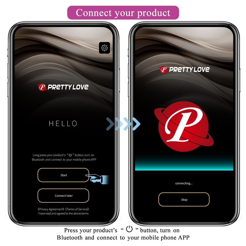 Pretty Love - Huevo Vibrador Pulsen Control App 12 Funciones Recargable Usb Rosa