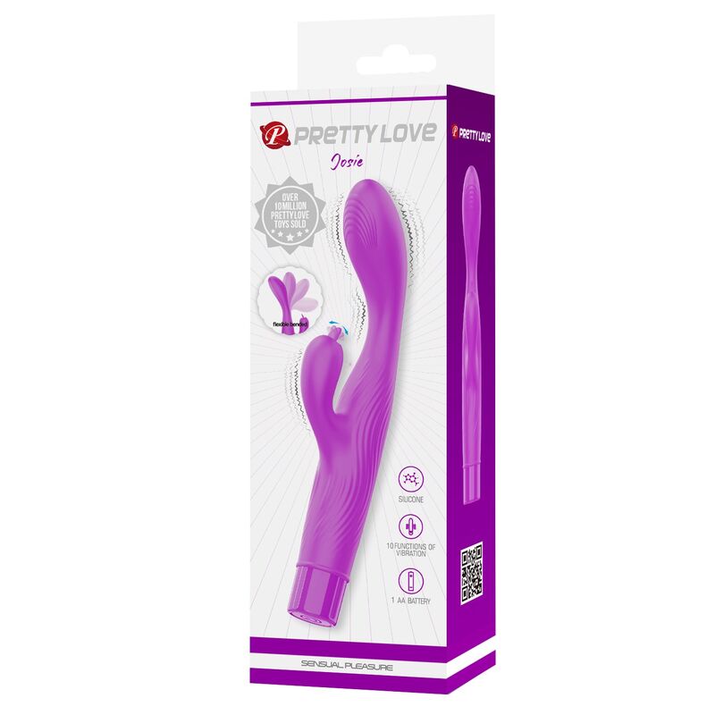 Pretty Love - Jene Vibrador Doble Estimulación Para Punto G Y Clítoris Morado
