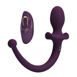 Pretty Love - Lioea Plug Anal Con Cola Vibrador 12 Funciones Color Morado Control Remoto