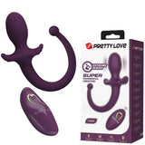 Pretty Love - Lioea Plug Anal Con Cola Vibrador 12 Funciones Color Morado Control Remoto