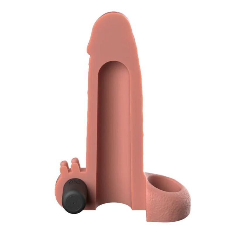 Fantasy X-Tensions - Funda Extensora Vibratoria Real Feel 5 Cm Color Beige