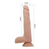 Pretty Love - Nolan Dildo Vibrador Con Empuje Y Rotación Control Remoto 24,5 Cm Ø 5 Cm Color Natural