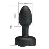 Pretty Love - Plug Anal Vibrador 10 Modos Recargable Negro