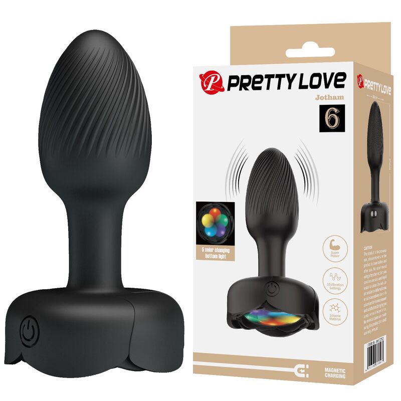 Pretty Love - Plug Anal Vibrador 10 Modos Recargable Negro