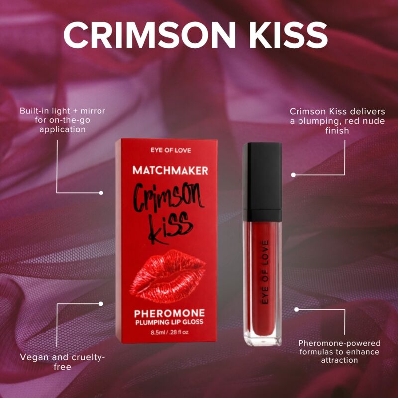 Eye Of Love - Matchmaker Crimson Kiss Brillo Labial Rojo Efecto Volumen Con Feromonas 8,5 Ml