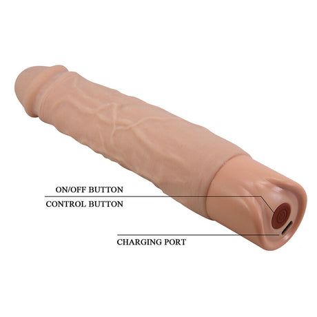 Pretty Love - Kessler Dildo Vibrador Realista 10 Modos De Vibración Y 10 De Empuje 22 Cm Natural