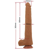 Pretty Love - Viggo Dildo Realista Tacto Suave Con Piel Deslizante 36,5 Cm Marrón