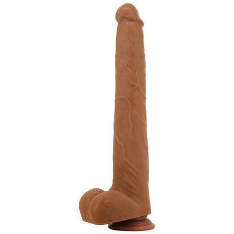 Pretty Love - Viggo Dildo Realista Tacto Suave Con Piel Deslizante 36,5 Cm Marrón