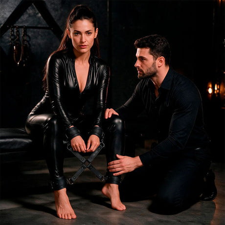 Fetish Submissive - Unión Esposas Cuero Vegano