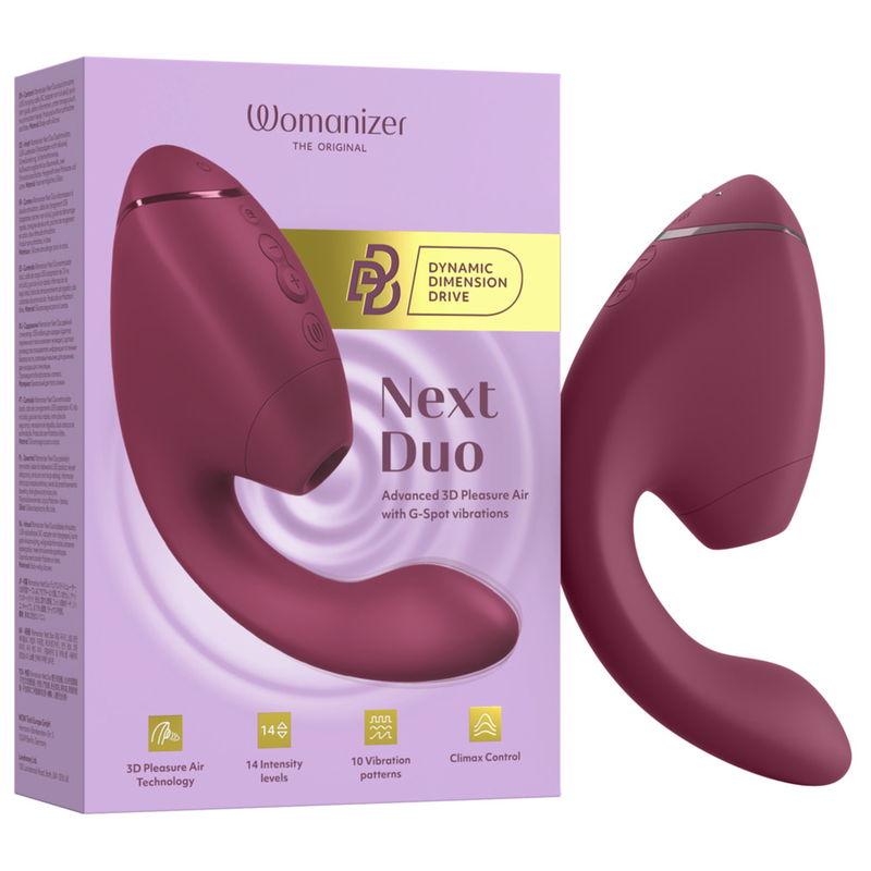 Womanizer - Duo Next Estimulador Vibrador Dual Clítoris & Punto·g Rosa