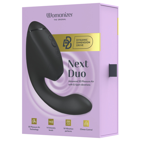 Womanizer - Duo Next Estimulador Vibrador Dual Clítoris & Punto·g Negro