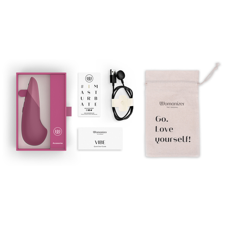 Womanizer - Vibe Vibrador Lay-on Silencioso Rosa Oscuro