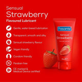 Pasante - Sensual Strawberry Lubricante Íntimo Base Agua Sabor Fresa 75 Ml