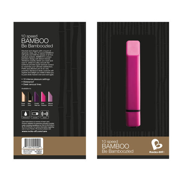 Rocks-Off Bamboo Mini Vibrador Rosa 10 Velocidades